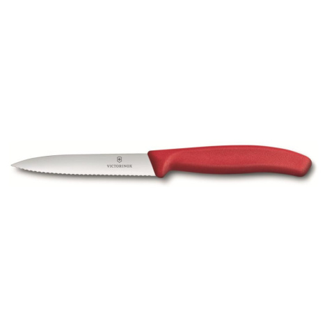 Nôž na zeleninu Victorinox vlnitý 10 cm Farba: červená