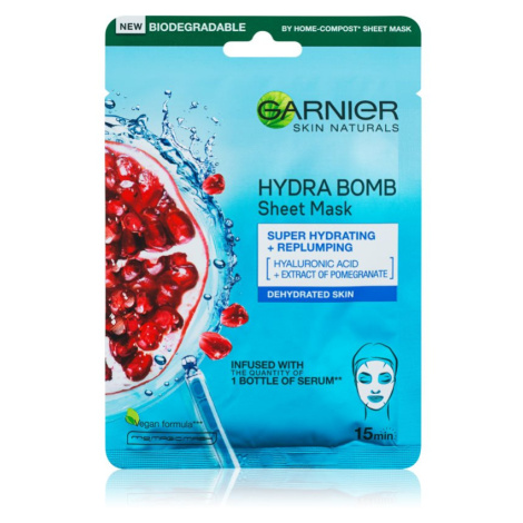 Garnier Skin Naturals Moisture+Aqua Bomb hydratačná plátienková maska s kyselinou hyalurónovou