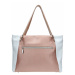 Dámska kožená kabelka Facebag Joana - ružovo-biela