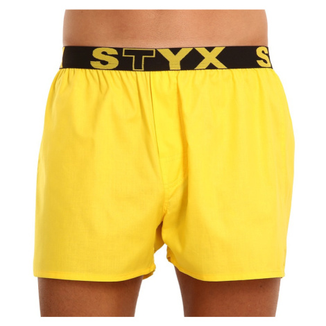 Pánske trenky Styx športová guma žlté (B1068)