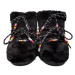 Dámske nízke zimné topánky MOON BOOT MB ICON LOW FAUX FUR BEADS-N001 BLACK