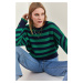 Bianco Lucci Women's Striped Knitwear Sweater