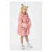 Koton Baby Girl Pink Patterned Coat