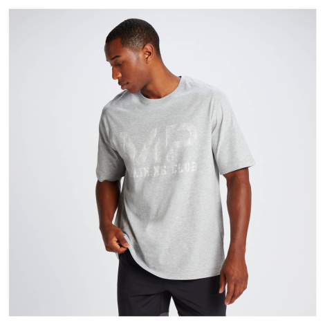 Pánske oversize bavlnené tričko MP Tempo – šedé melírované