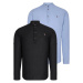 DOUBLE SET G783 DEWBERRY JUDGE COLLAR SHIRT-BLACK-BLUE