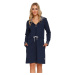 Doctor Nap Woman's Bathrobe SMZ.5241 Navy Blue