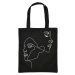 Black canvas bag One Line