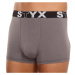 3PACK pánske boxerky Styx športová guma nadrozmer tmavo sivé (R10636363)