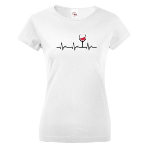 Dámske tričko s vtipným motívom vína - Ekg víno