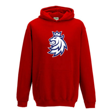 Hokejové reprezentácie detská mikina s kapucňou Czech Republic kangaroo logo lion red