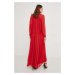 Šaty Answear Lab červená farba, maxi, oversize