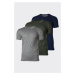 Polo Ralph Lauren 3-balenie pánskych tričiek - sivá, khaki, modrá Veľkosť: S