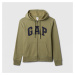 Mikina GAP Logo Fullzip Hoodie Walden Green