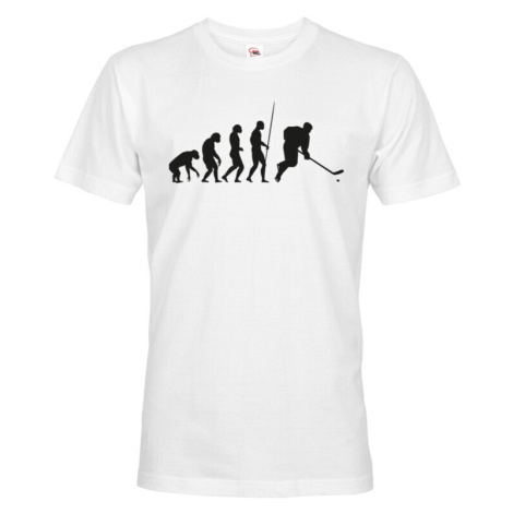 Pánské tričko pre hokejistov Evolúcia hokej-  skvelý darček pre hokejistov