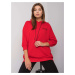 Red cotton sweatshirt with pockets