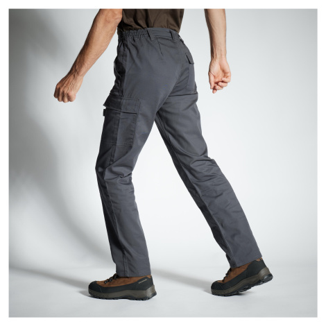 Odolné kapsáčové nohavice Steppe 300 sivé SOLOGNAC