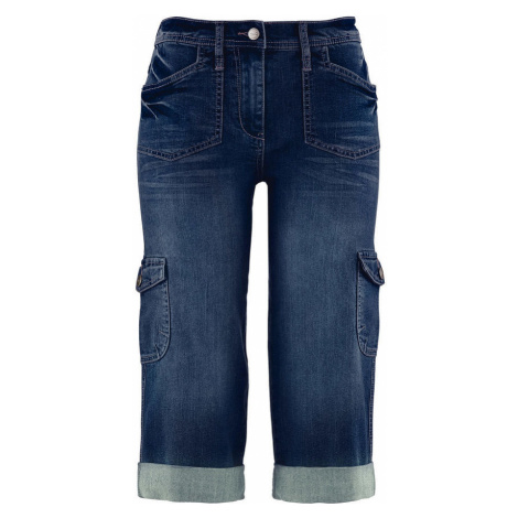 Kapsáčové strečové džínsy, capri-dĺžka bonprix