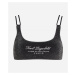 Plavky Karl Lagerfeld Hotel Karl Lurex Bikini Top Black