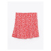 LC Waikiki Girls' Poplin Skirt With Elastic Waist Patterned Pattern