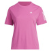 adidas OWN THE RUN TEE Dámske bežecké tričko v plus size, ružová, veľkosť