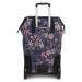PUNTA nákupná taška na kolieskach s výsuvnou rukoväťou - 40L - kvetinová modrá