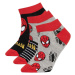 DEFACTO Boy's Marvel Spiderman 3-pack Cotton Booties Socks