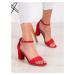 ANESIA PARIS HEELED SANDALS shades of red