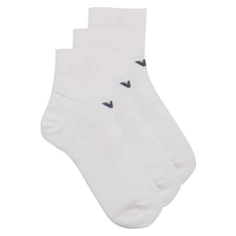 Emporio Armani  IN-SHOE SOCKS PACK X3  Ponožky Biela
