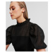 Top Karl Lagerfeld Organza Mix Top Black