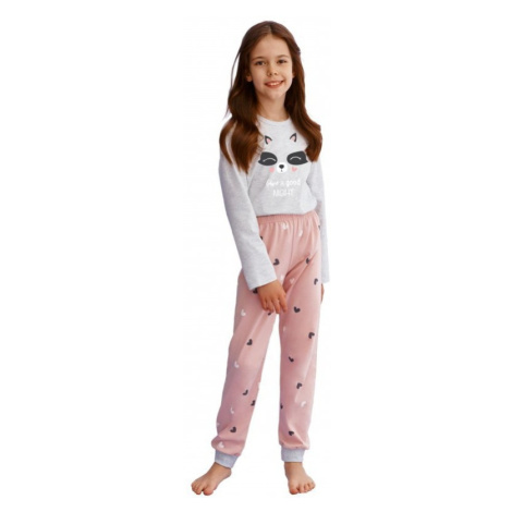 Taro Suzan 2585 šedé Dívčí pyžamo