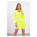 Dress with a gold chain of yellow neon color