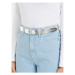 Calvin Klein Jeans Dámsky opasok Round Mono Pl Rev Lthr Belt 30Mm K60K611489 Biela