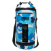 bluewhitecamo adventure dry backpack