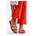 Lady's decorated slippers orange Bellisa