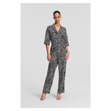 Overal Karl Lagerfeld Printed Jumpsuit Giraffe Black/White