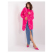 Fuchsia women's cardigan with patterns