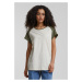 Women's T-shirt Contrast Raglan cream/olive