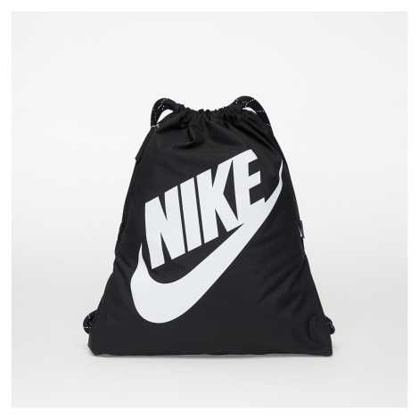 Nike Heritage Drawstring Bag Black/ Black/ White