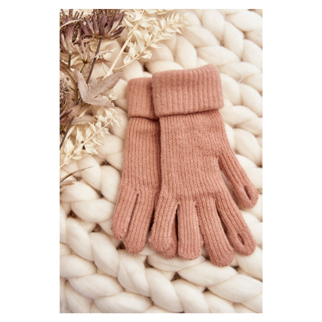 Women's smooth gloves, pink
