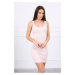 Dress with buttoned straps powder pink