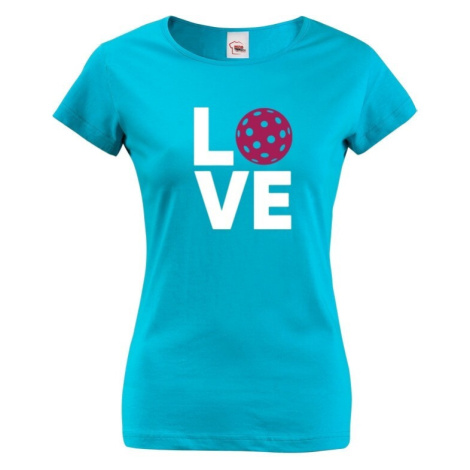 Dámske tričko s potlačou "Florbal love" pre nadšenú florbalistku