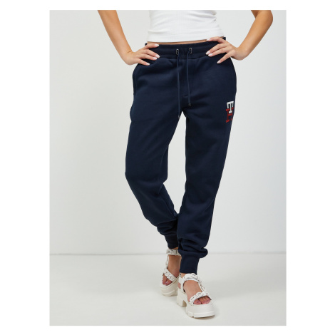 Tmavomodré unisex tepláky Tommy Hilfiger