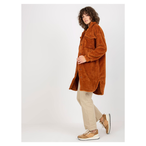 Shirt-RV-KS-8438.00P-light brown Rue Paris