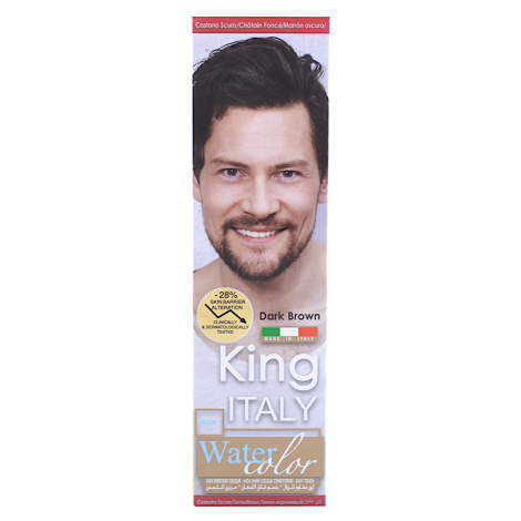 Permanentná farba pre mužov na vlasy a fúzy Kléral King Italy Water Color - tmavo hnedá (KIG01) 
