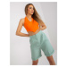 Mint Long Elegant Shorts with Pockets