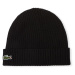 Lacoste  Beanie RB0001 - Black  Šiltovky Čierna