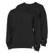 Trendyol 2-Pack Black-Grey Basic Oversize/Wide-Cut Fleece Label Sweatshirt
