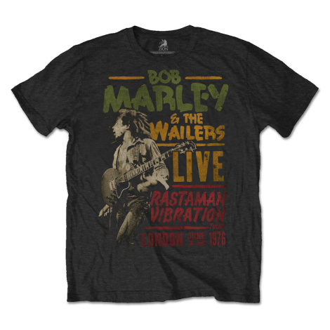 Bob Marley tričko Rastaman Vibration Tour 1976 Čierna