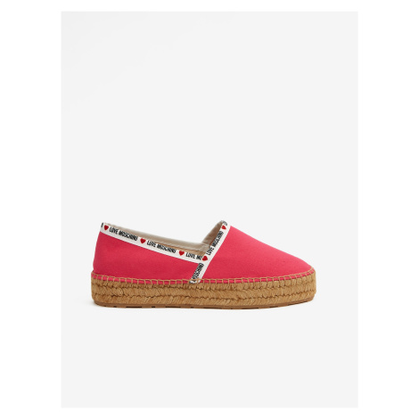 Ružové dámske espadrilky Love Moschino