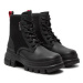 Tommy Jeans Outdoorová obuv Tjw Chunky Lace Up Boot Mix Mat EN0EN02554 Čierna